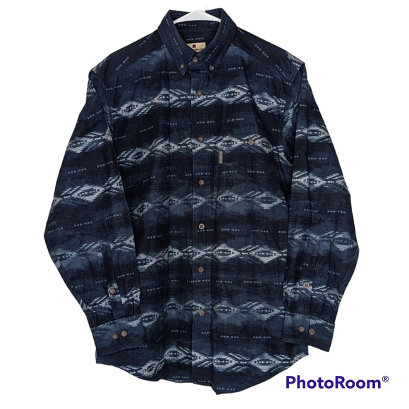 Woolrich Other - Woolrich Shirt Men's Size M Deep Navy Blue Southwest Ombre Button Down NWT